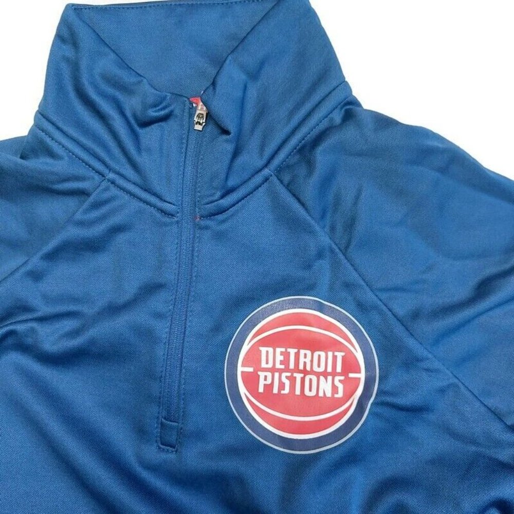 NBA Detroit Pistons Hands High Womens Size S MVP Quarter Zip Pullover Royal - Picture 4 of 7